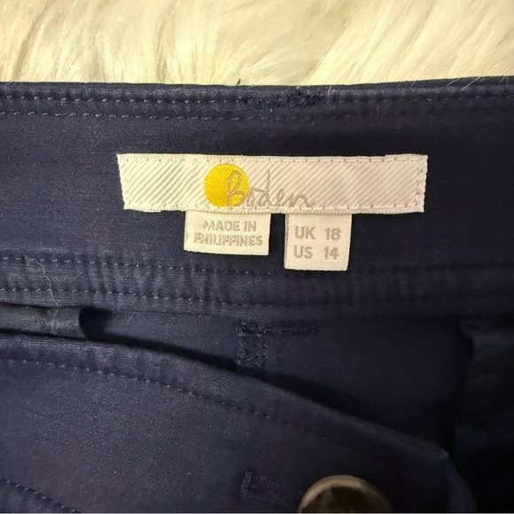 Boden Women’s Navy Tailored Turn-Up Trousers – Size 14 - Picture 5 of 8
